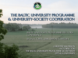 Bild 1 - Baltic University Programme