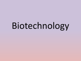 Biotechnology - Sir Joseph Williamson