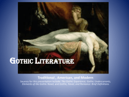 Traditonal Gothic Literature