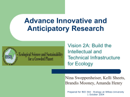 Advance Innovative and Anticipatory Research