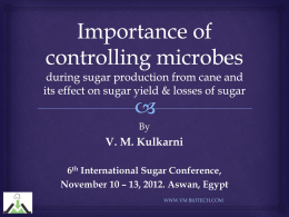Controlling sugar losses by V.M.Kulkarni
