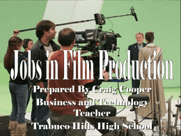 Jobs in Film Production