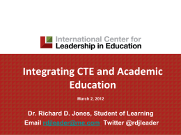 Integrating CTE and Academic Education