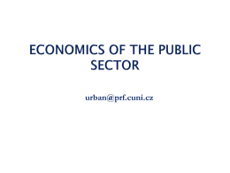 INSTITUTIONAL ECONOMICS AND ECONOMICS OF THE PUBLIC SECTOR