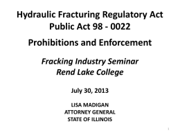 Illinois Hydraulic Fracturing Act HB 2615