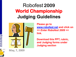 World Championship Judging Guidelines