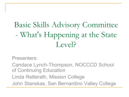 Basic Skills Advisory Committee