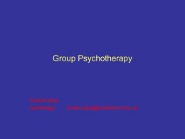Group Psychotherapy - The Cambridge MRCPsych Course