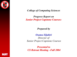 College of Computing Sciences Report to Board of Overseers