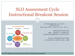 SLO Assessment PDD March 23 2012