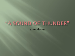 A Sound of Thunder” - Independence Public School District