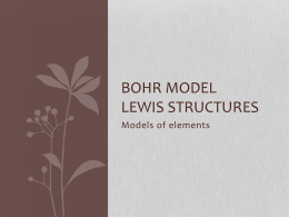 Bohr Model Lewis Structures