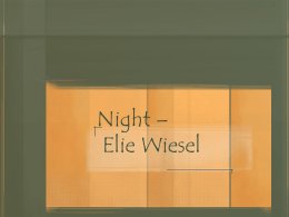 Night – Elie Wiesel Unit Overview