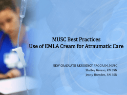 Evidence Based Nursing Practice: Using Emla Cream in