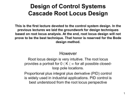 Design of Control Systems