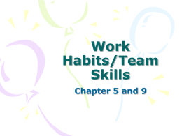 Work Habits/Team Skills - Somerset Independent Schools