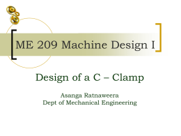 ME 395 Introduction to Mechanical Design