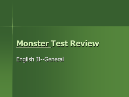 Monster Test Review - Lebanon City Schools