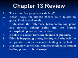 Chapter 13 Review “States of Matter”
