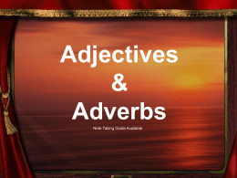 Adjectives - Marlington Local Schools