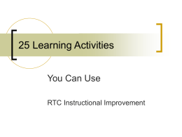 25 Learning Activities