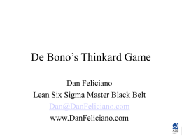 De Bono's Thinkard Game - VT-ASQ