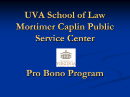 UVA School of Law Pro Bono Project