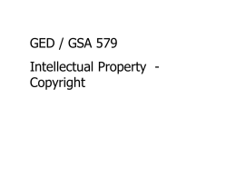 Intellectual Property/Copyright