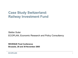REVENUE: Swiss Case Studies
