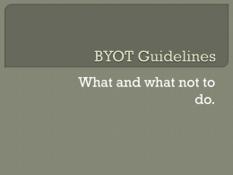 BYOT Guidelines - Lamar Middle School
