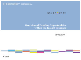 SSHRC’s Program Architecture: Partnerships Funding