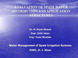 DIVERSION / DISTRIBUTION OF WATER