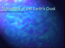 Movement of the Earth ’ s Crust