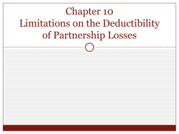 Chapter 10Limitations on the Deductibility of Partnership
