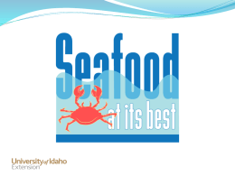 Seafood At Its Best - University of Idaho