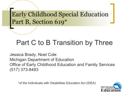 New Directions in Early Childhood Special Education