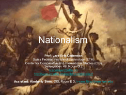 Gov 1750 Nationalism in International Relations
