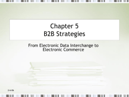 Chapter 5 B2B Strategies