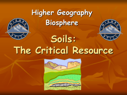 Soils: The Critical Resource