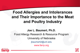Food Allergies and Intolerances and Their Importance to