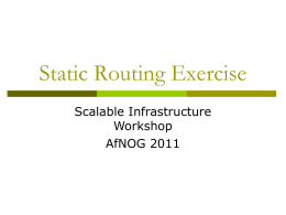 Static Routing Exercise for IPv4 and IPv6