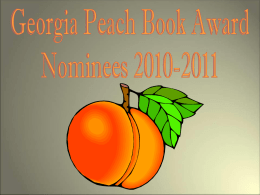 Georgia Peach Book Award Nominees 2010-2011