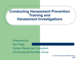 Sexual Harassment Training - River Valley Human Resource