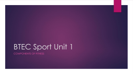 BTEC Sport Unit 1