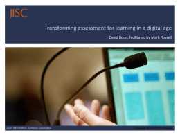 Transforming assessment and feedback for a digital age
