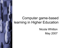 Games-based learning: what is the potential?