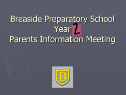 Breaside Prep School Year 2 to Year 3 Transition Meeting