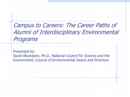 Campus to Careers: The Career Paths of Alumni of