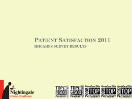 Patient Satisfaction 2011