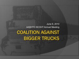 Coalition AGainst Bigger Trucks